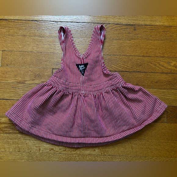 baby B’gosh Red & White Striped Overall Dress - Picture 3 of 6